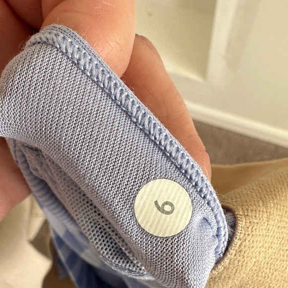 Lululemon Athletica Blue and White Striped Crossback Tank - Picture 7 of 7